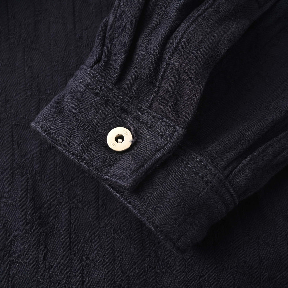 Christian Dior Long-Sleeve Denim Shirt with Subtle All-Over Pattern for Casual Streetwear