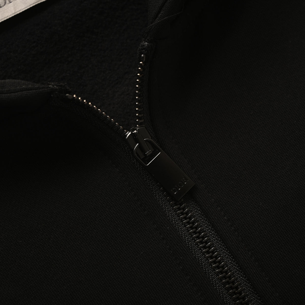 Christian Dior Tonal Jacquard Zip-Up Jacket, Subtle Pattern Outerwear for Smart Casual Layering