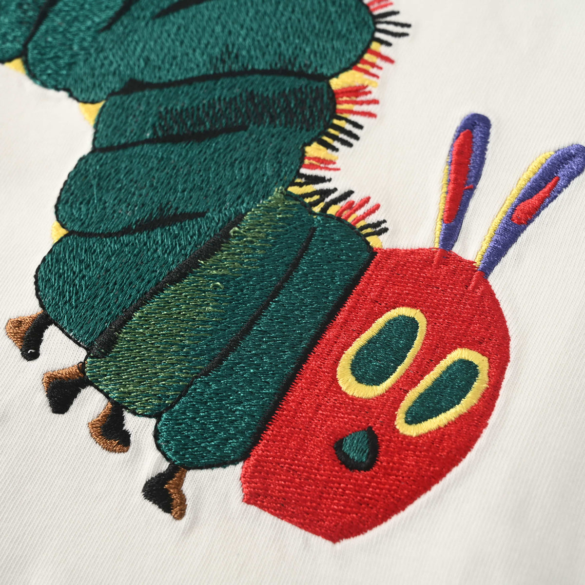 Christian Dior Forest Green Caterpillar Embroidered T-Shirt, Raised Motif Short Sleeve Tee