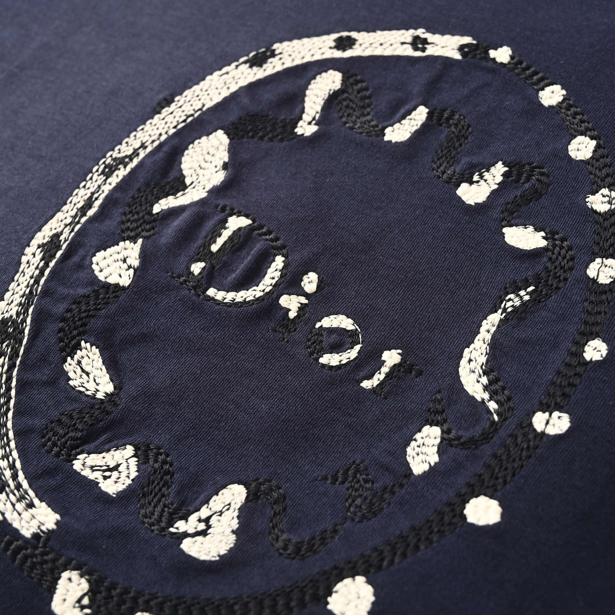 Christian Dior Medaillon Gradient Embroidered T-Shirt, Short Sleeve Tee for Casual Statement Outfits