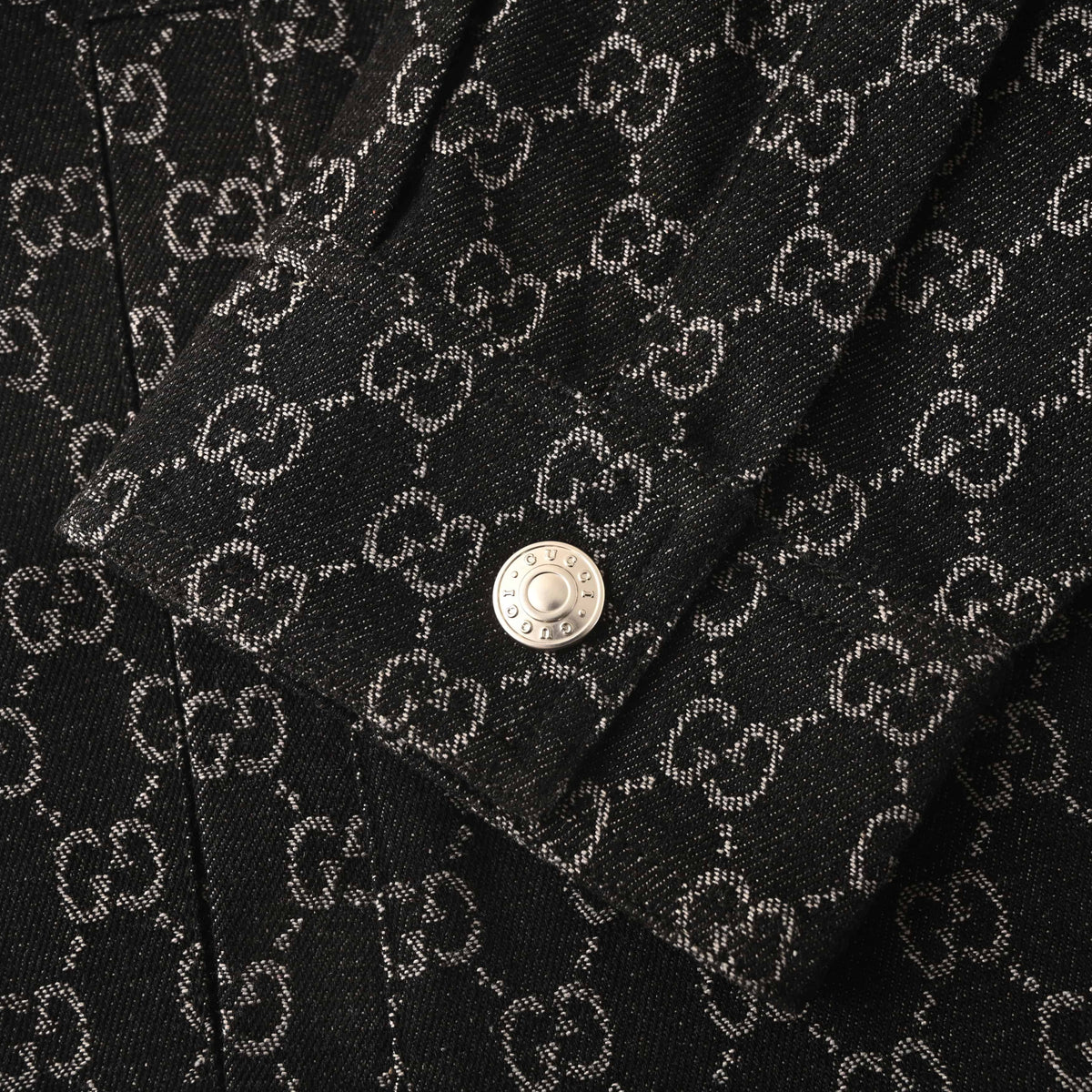 Gucci Jacquard Shirt Jacket with Contrast Pockets