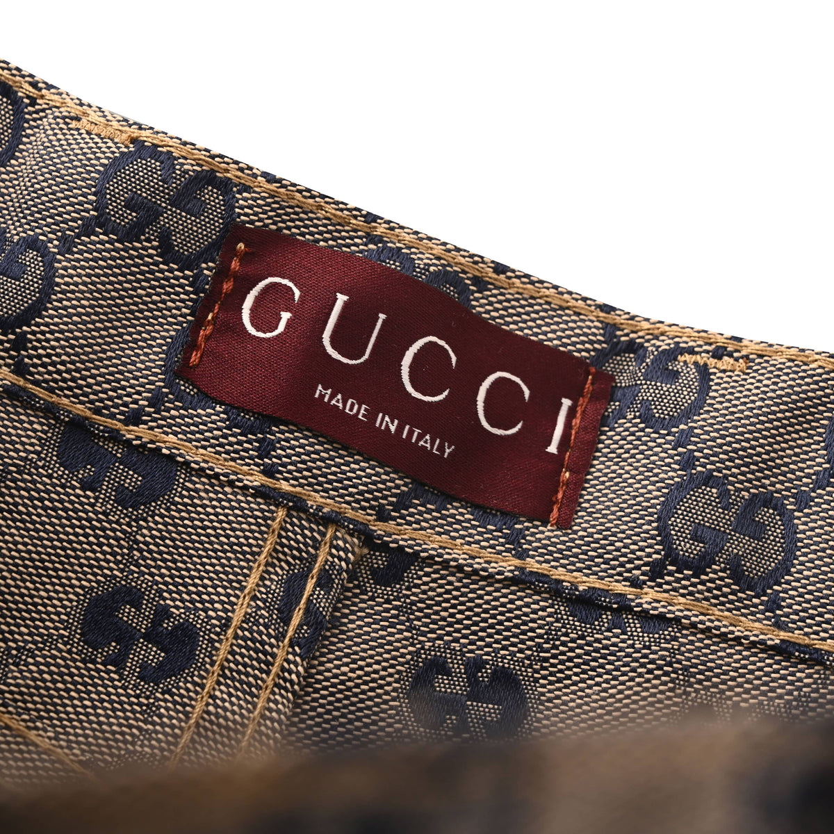 Gucci Grey GG Jacquard Relaxed-Fit Carpenter Denim Shorts