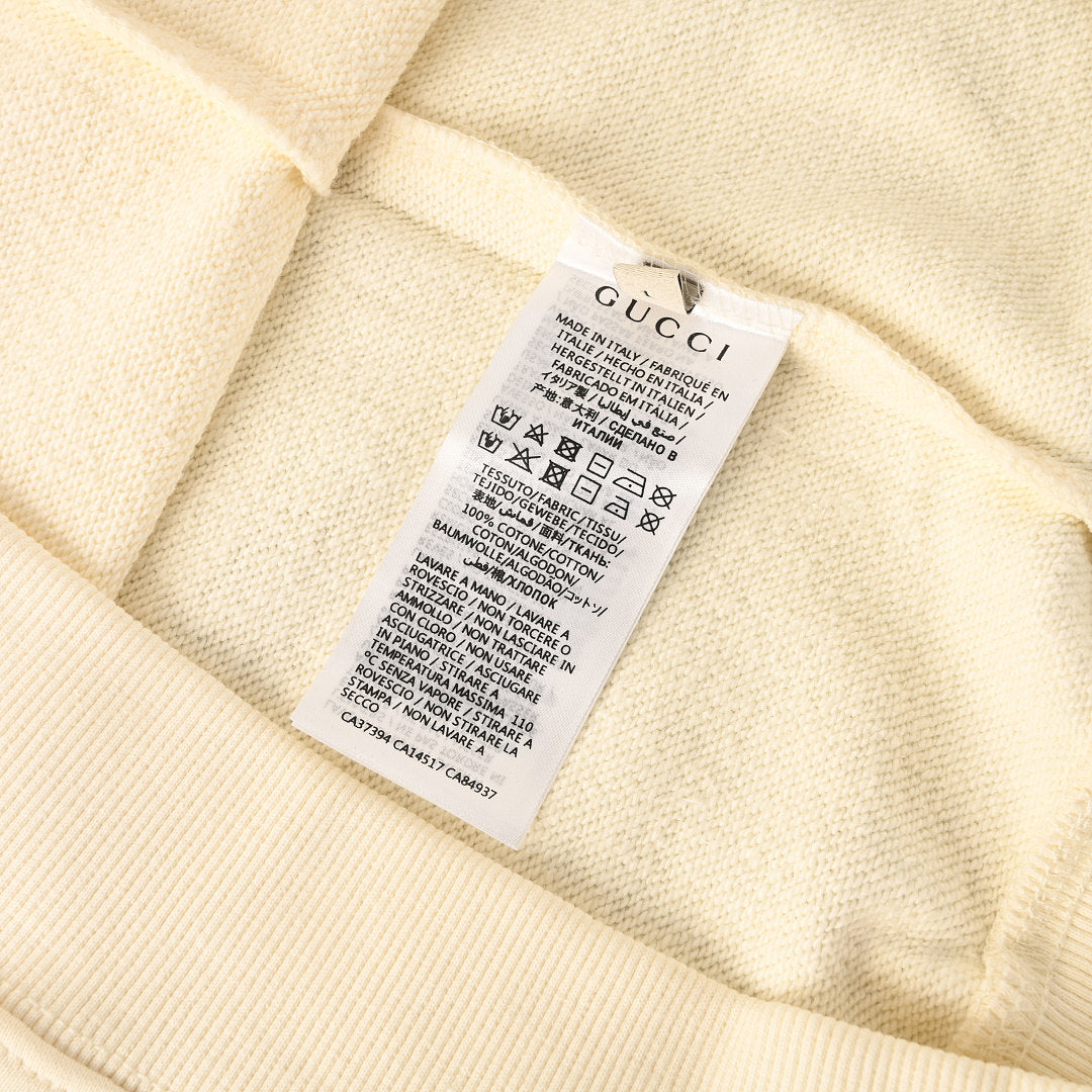 GUCCI Cream Coral Dog Graphic Cotton Sweatshirt