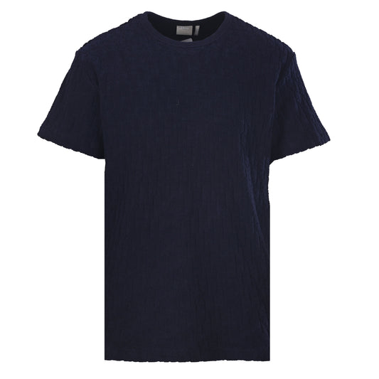Christian Dior CD Terry Cloth Jacquard T-Shirt, Flocked Detail Short Sleeve Loungewear Top