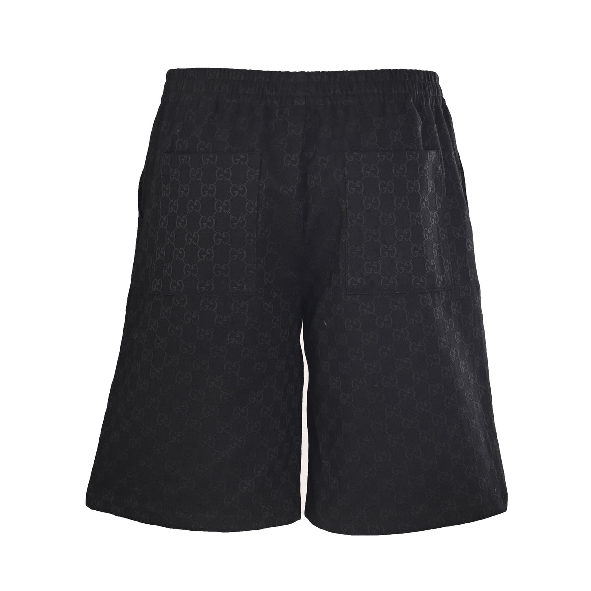 Gucci Black Tonal GG Jacquard Elastic-Waist Shorts