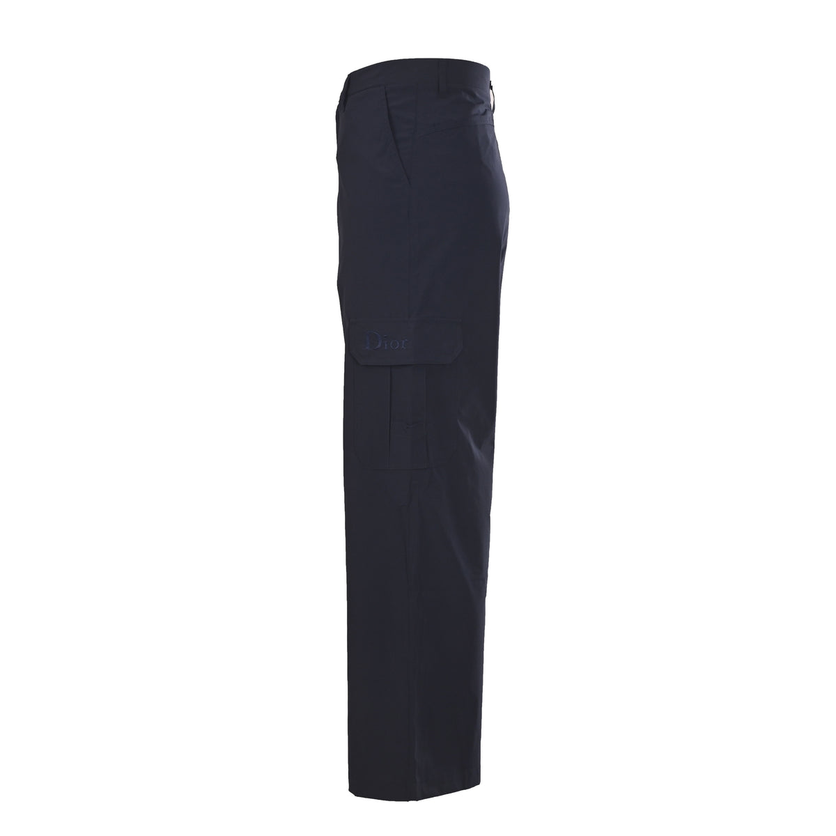 Christian Dior CD Letter Embroidered Utility Pants with Button Details for Workwear-Inspired Streetwear