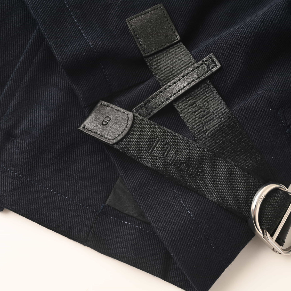 Christian Dior Leather Collar Jacket with Buckle Detail, Statement Outerwear for Casual Layering