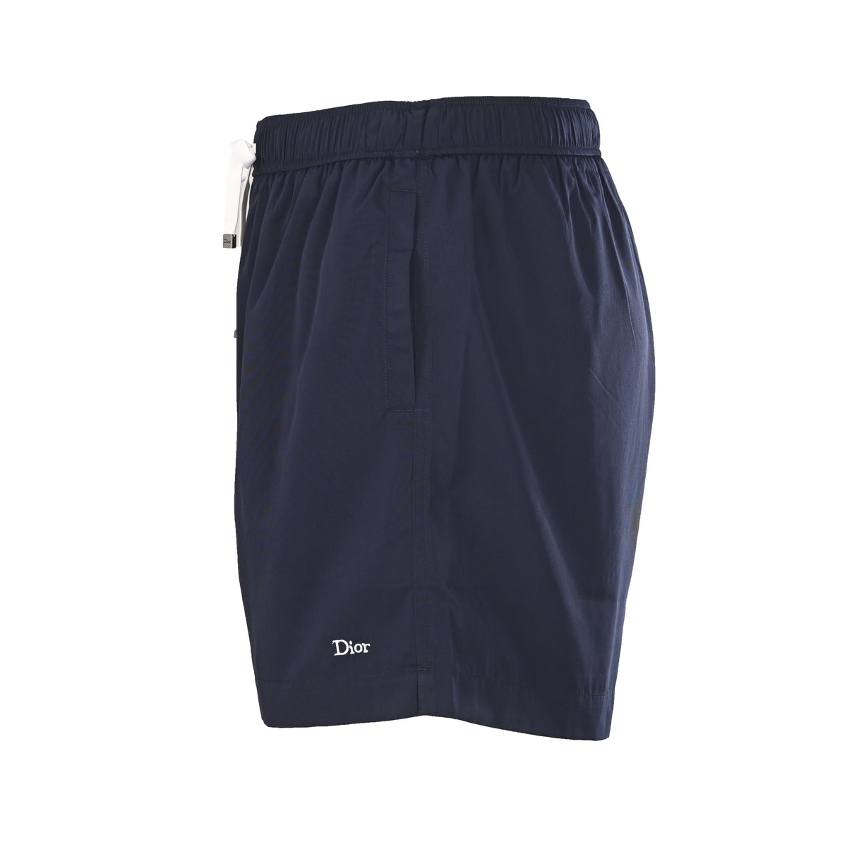 Christian Dior Small Lettering Embroidered Shorts, Minimal Logo Detail Casual Summer Style