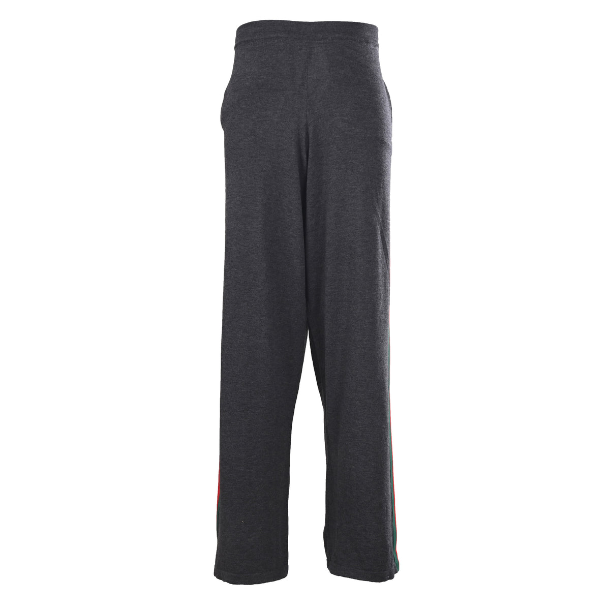 Gucci Relaxed-Fit Wool Trousers with Red and Green Web Trim