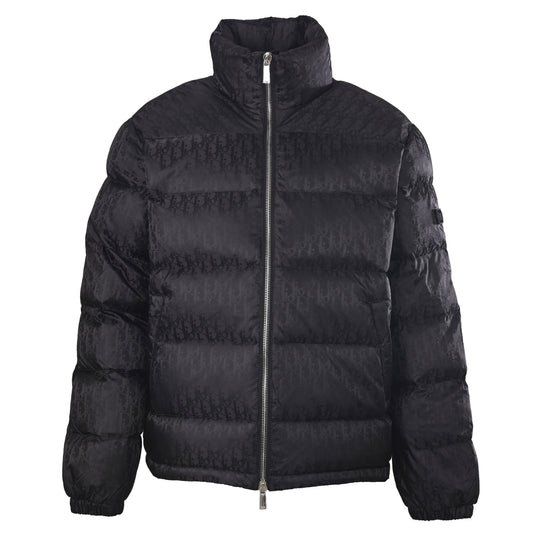 Christian Dior Stand Collar Down Jacket with Subtle Monogram Pattern for Winter Outfits