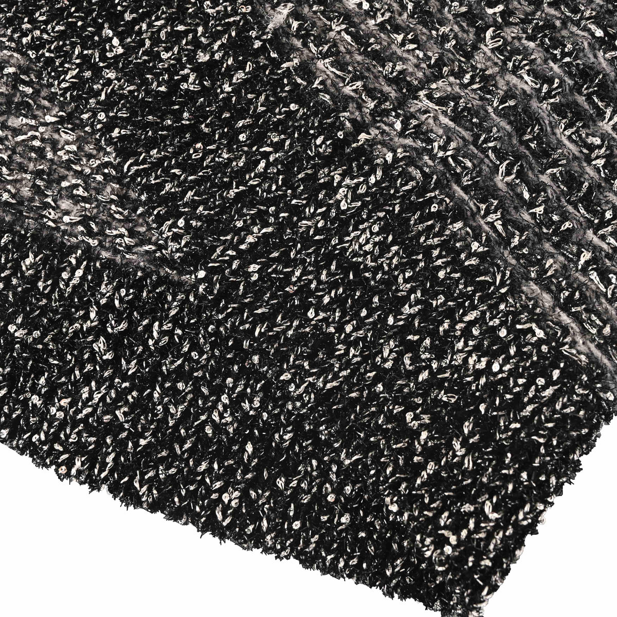 Christian Dior All-Over Sequin Wool Blend Tweed Knit Sweater, Textured Statement Knitwear