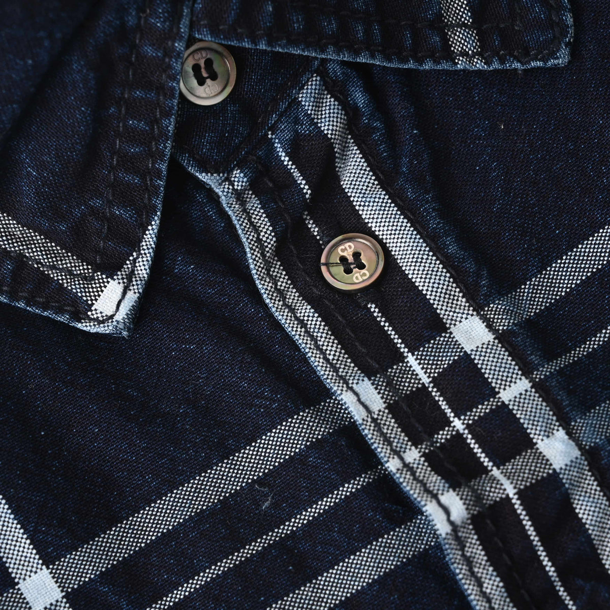 Christian Dior Plaid Long Sleeve Shirt Jacket with Fringed Hem, Casual Layering Overshirt