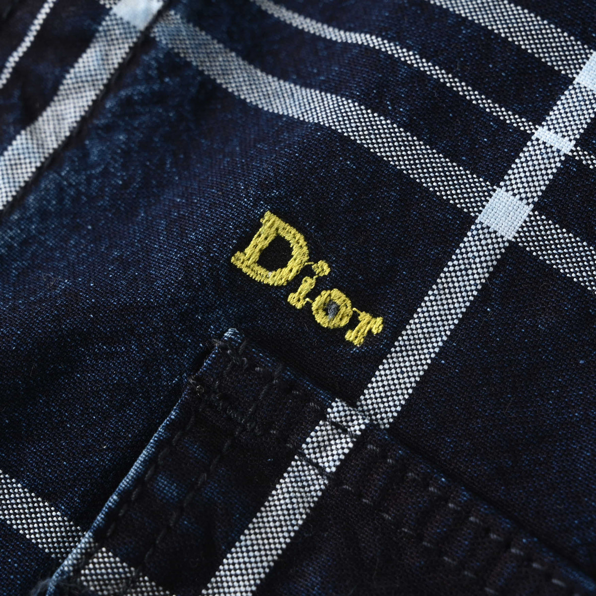 Christian Dior Plaid Long Sleeve Shirt Jacket with Fringed Hem, Casual Layering Overshirt