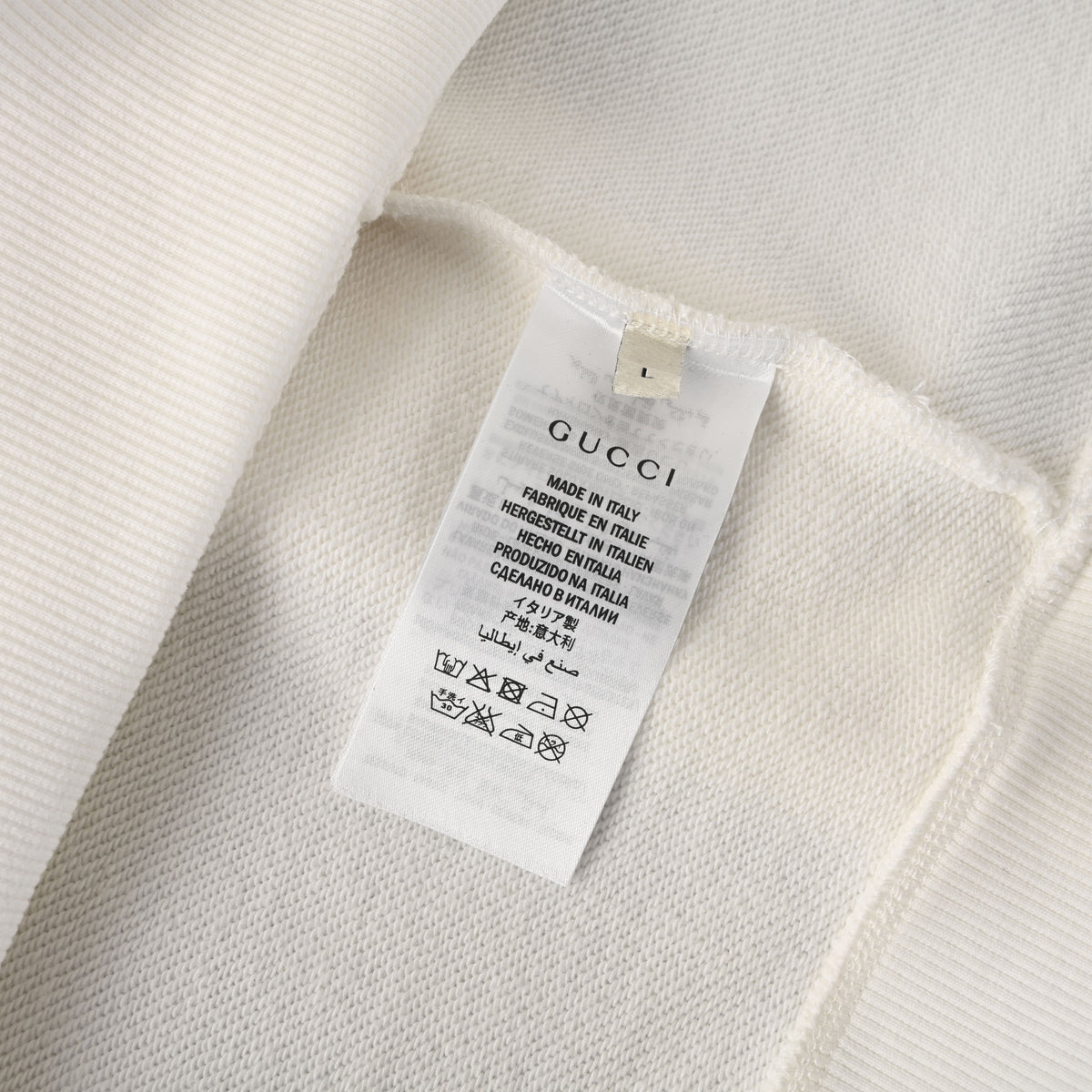 Gucci Unisex Vintage Overlapping Lettering Cotton Sweatshirt
