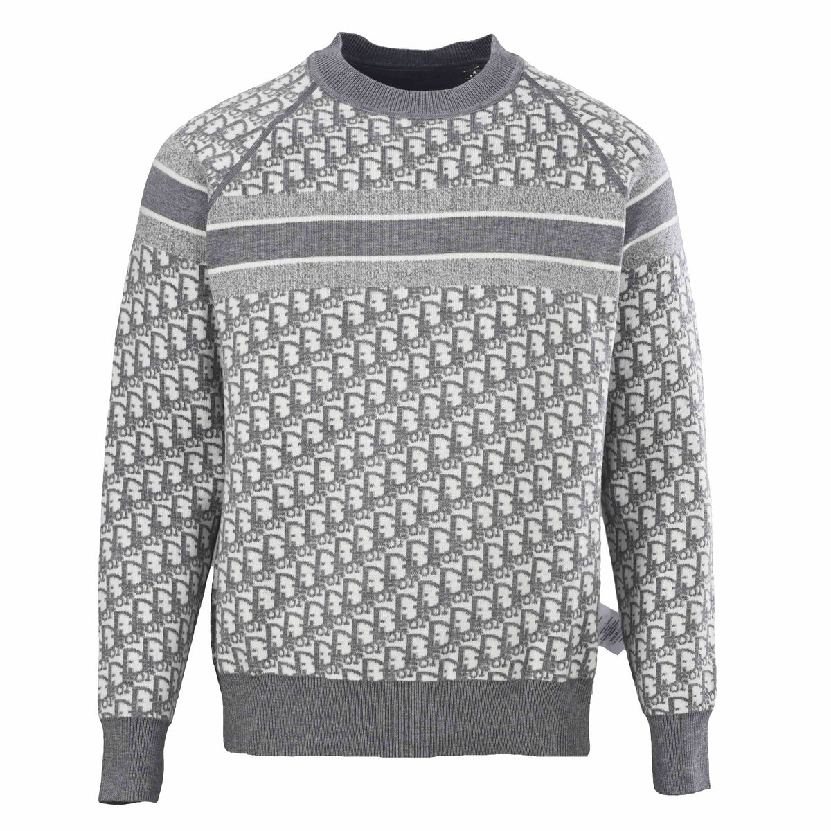 Christian Dior Monogram Crewneck Sweater, Reversible Jacquard Knitwear for Versatile Layering