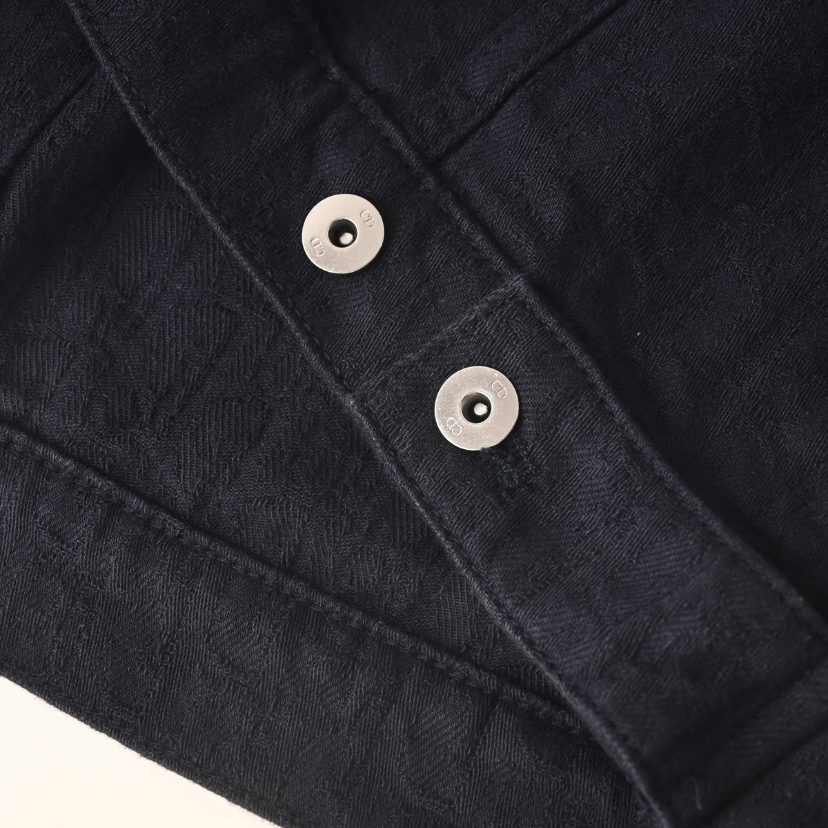 Christian Dior Tonal All-Over Print Denim Jacket for Casual Streetwear Layering