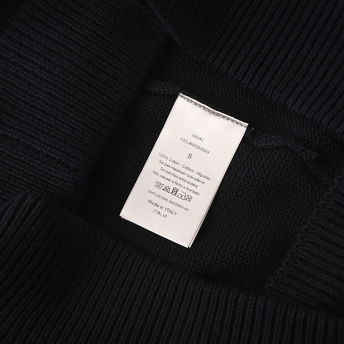 Christian Dior Side Lettering Jacquard Crewneck Sweater, Statement Pullover for Smart Casual Outfits