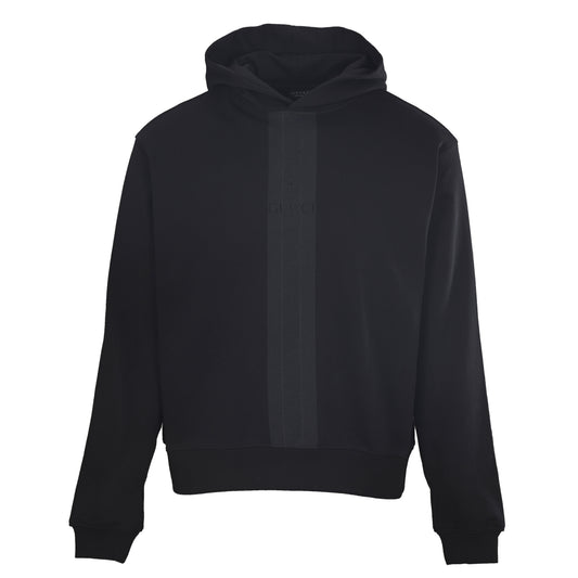 Gucci Relaxed-Fit Cotton Hoodie with Front Webbing Detail