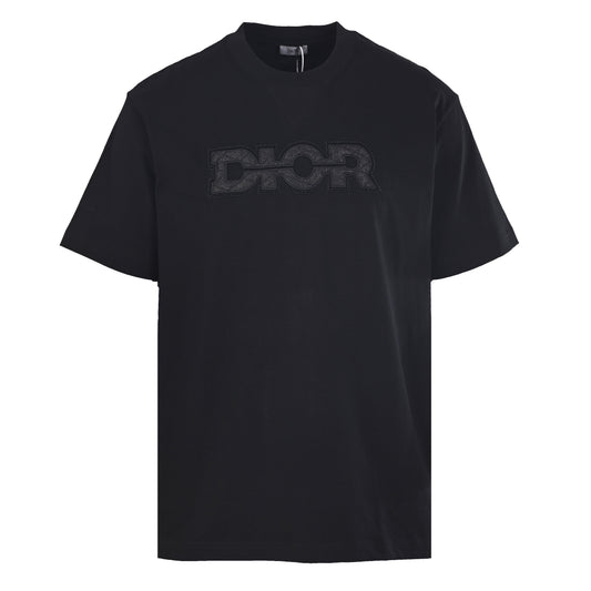 Christian Dior Intricate Beadwork Embroidered Short-Sleeve T-Shirt for Embellished Evening Casual Looks