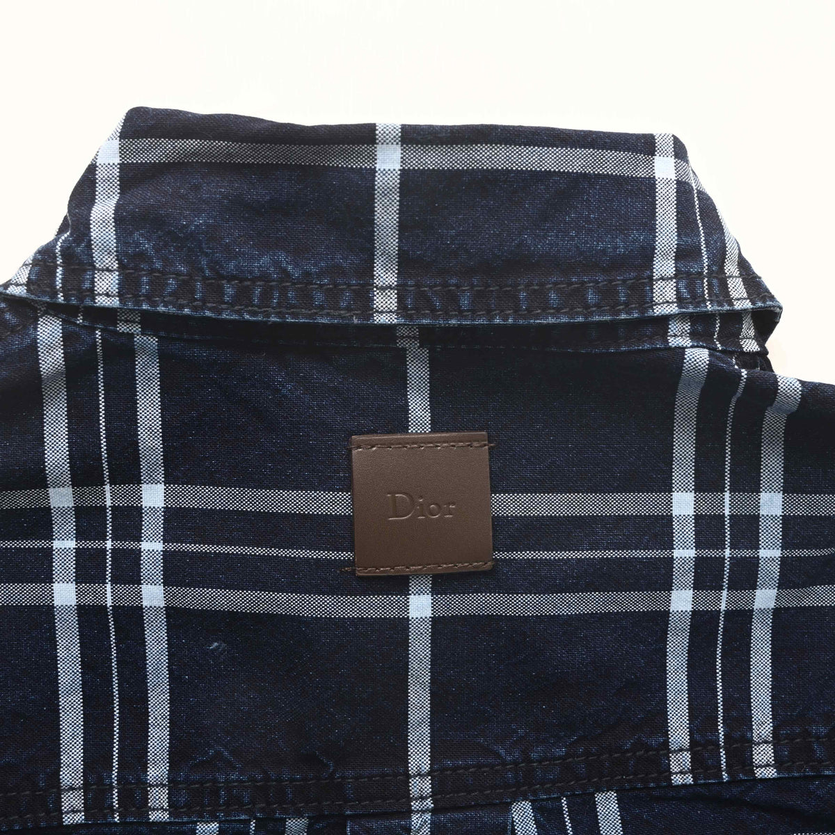 Christian Dior Plaid Long Sleeve Shirt Jacket with Fringed Hem, Casual Layering Overshirt
