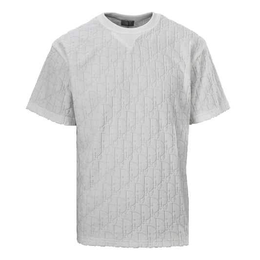 Christian Dior All-Over Letter Monogram Jacquard Short-Sleeve T-Shirt for Statement Streetwear