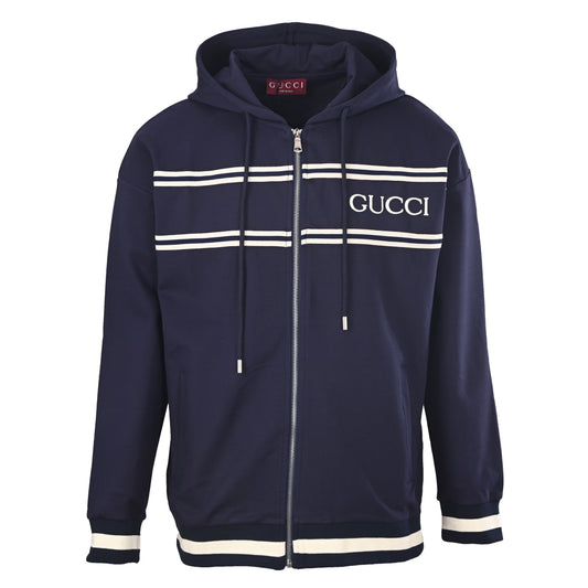 Gucci Unisex Lightweight Zip-Up Jacket with Webbing Detail