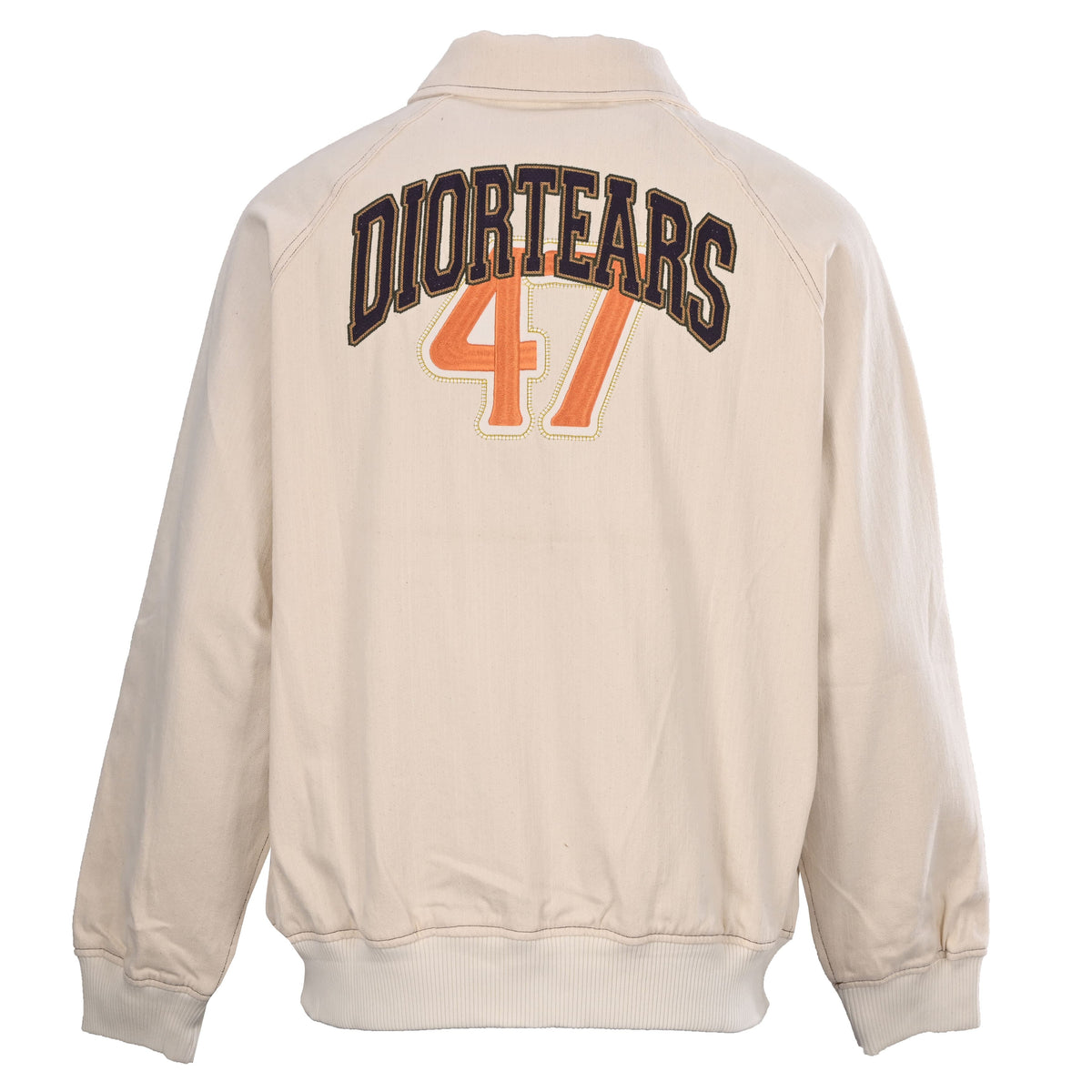 Christian Dior Embroidered Lettering Varsity Jacket, Collegiate Baseball Streetwear