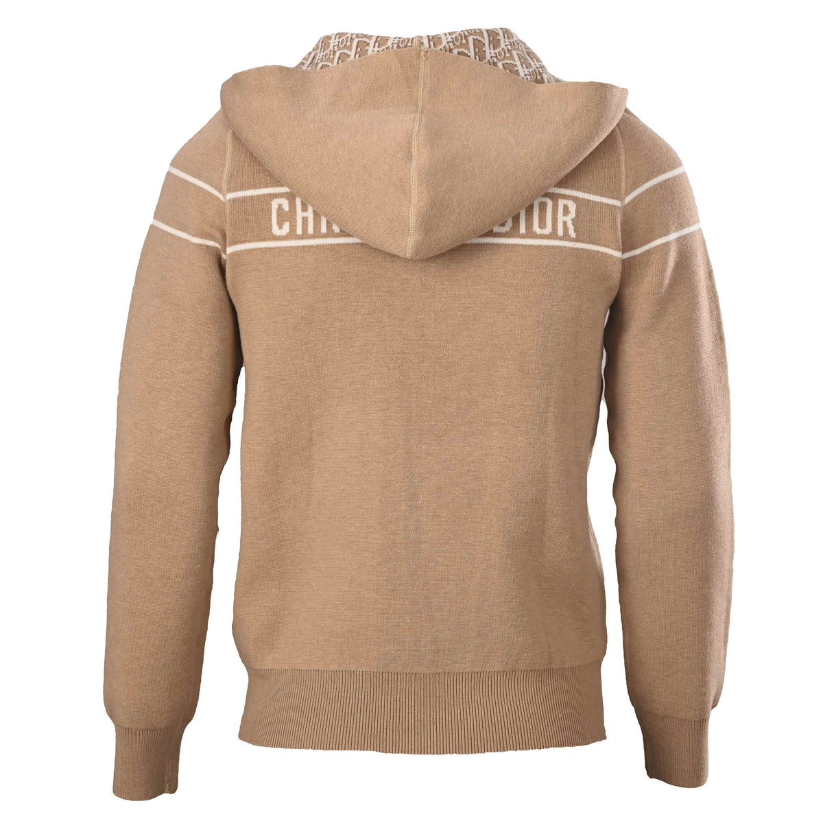 Christian Dior Monogram Jacquard Reversible Cashmere Knit Jacket for Statement Casual Layering