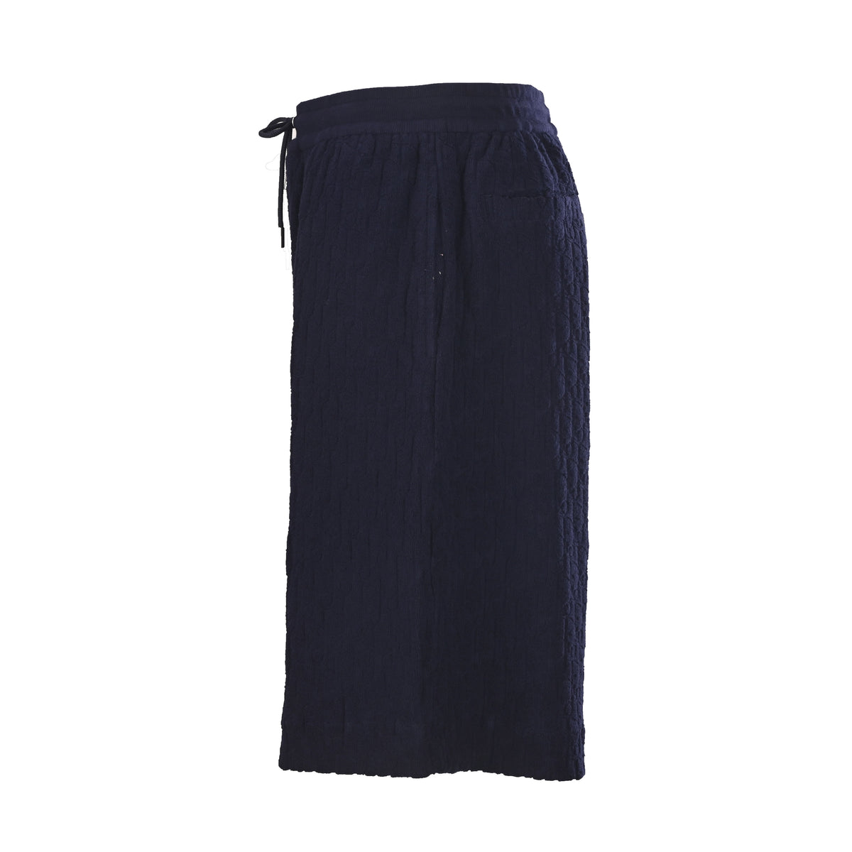 Christian Dior CD Terry Cloth Jacquard Shorts, Flocked Detail Casual Loungewear Style