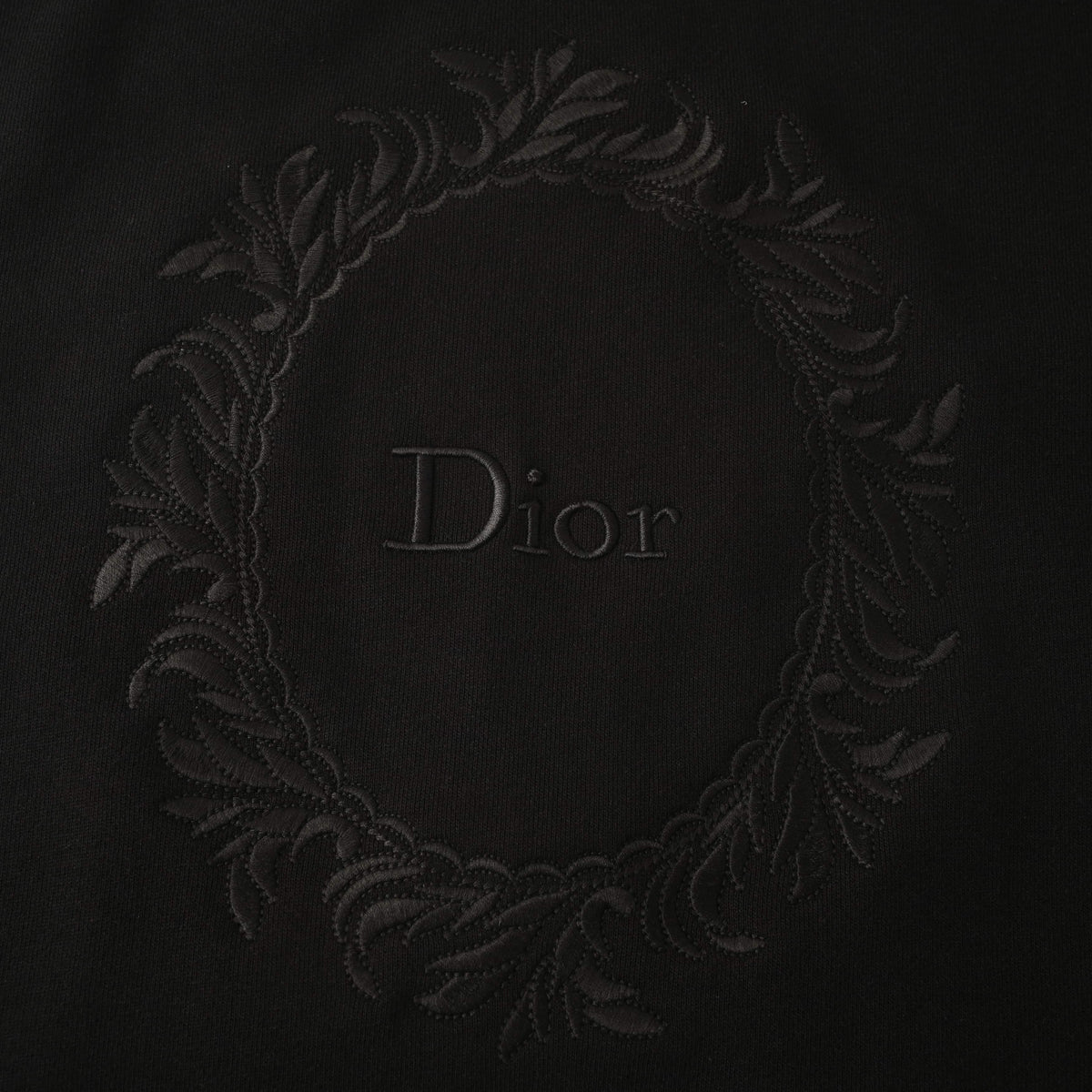 Christian Dior Medaillon Embroidered Round Logo Crewneck Sweatshirt, Casual Streetwear Pullover