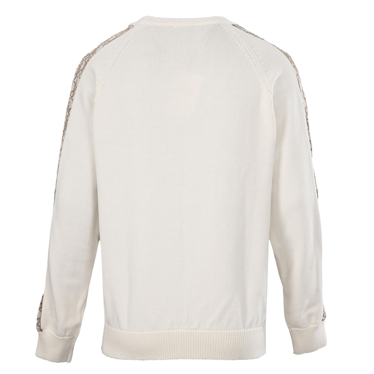 Christian Dior Webbing Detail Crewneck Knit Sweater, Casual Pullover Knitwear for Layered Outfits