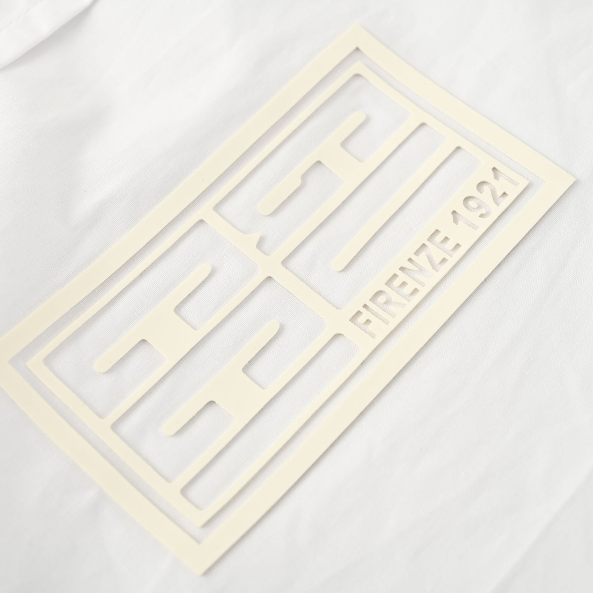 Gucci White Raised G Logo Cotton Short-Sleeve Shirt
