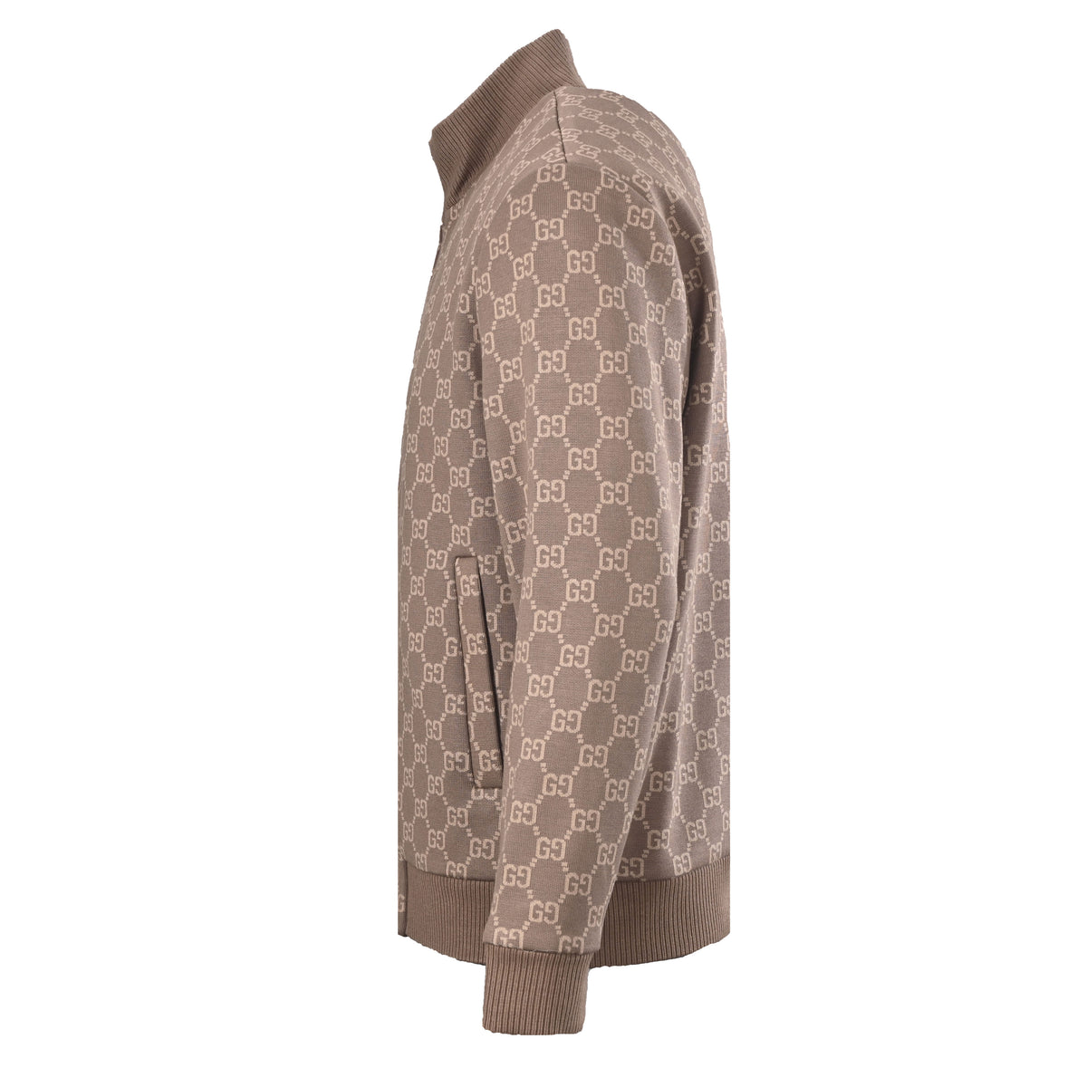 Gucci Unisex GG Jacquard Knit Bomber Jacket