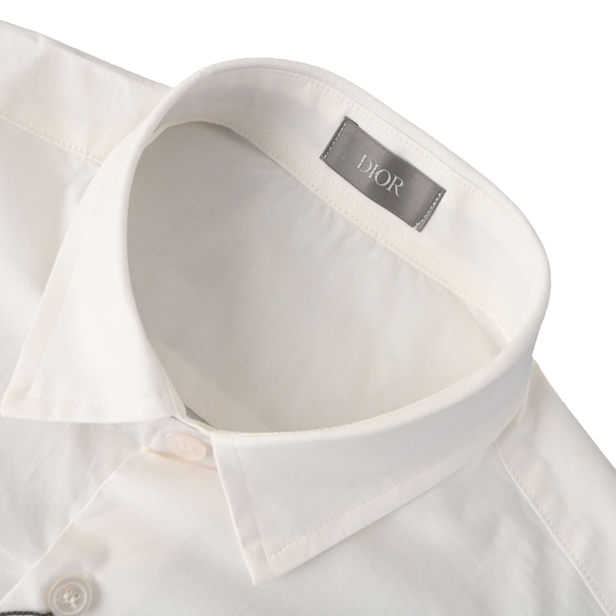Christian Dior Pocket Detail Shirt with 1947 Embroidery, Long Sleeve Style for Smart Casual Outfits