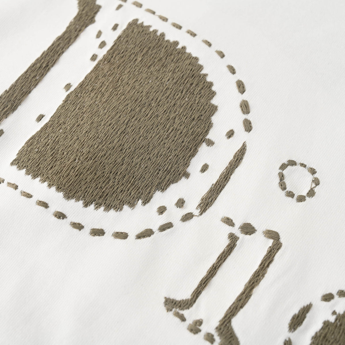 Christian Dior Lettering Logo T-Shirt with Tatami Embroidery, Short Sleeve Casual Statement Tee