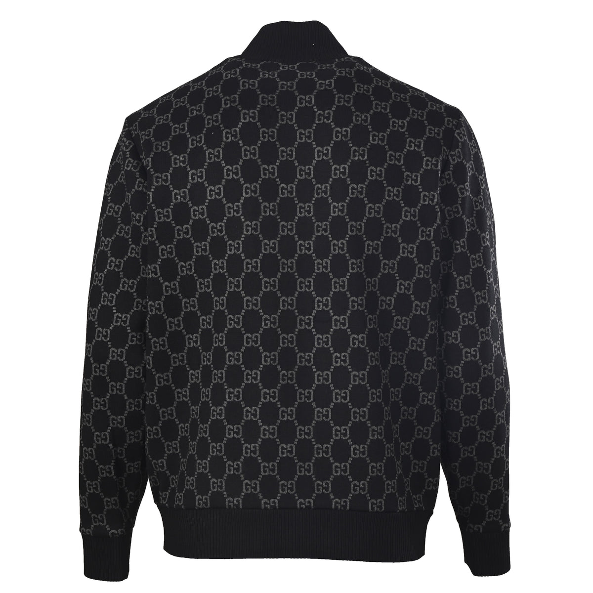 Gucci GG Monogram Jacquard Knit Bomber Jacket