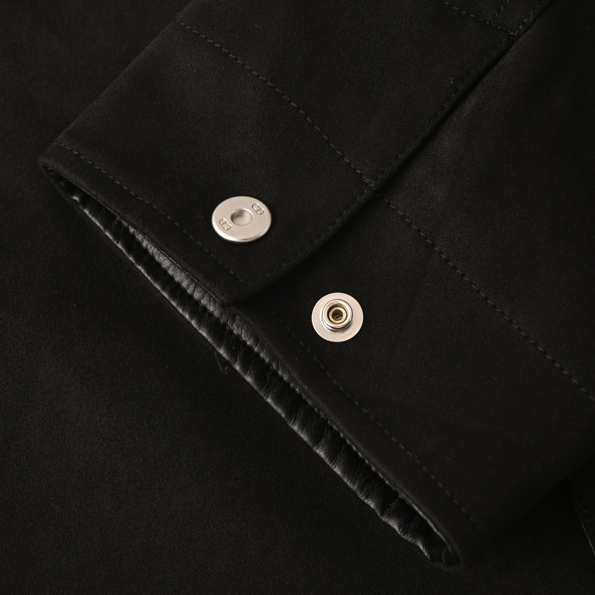Christian Dior Jacket with Suede Sheepskin Collar and Embossed Lettering Pocket Detail