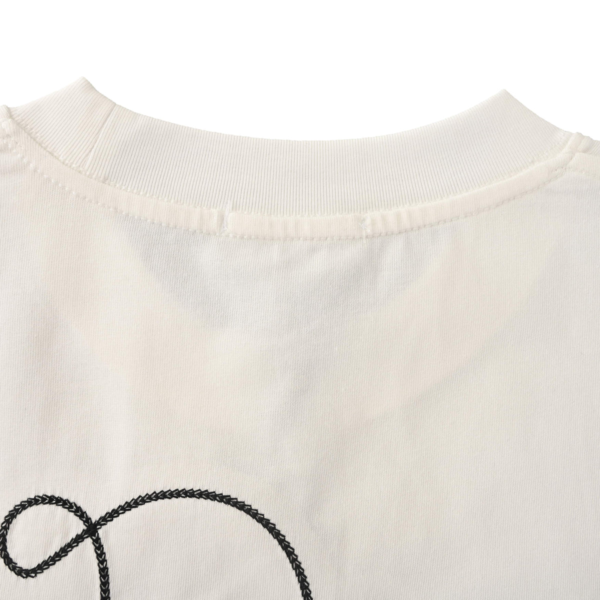 Christian Dior Script Lettering T-Shirt, Chain-Stitch Slogan Embroidery Short Sleeve Casual Tee