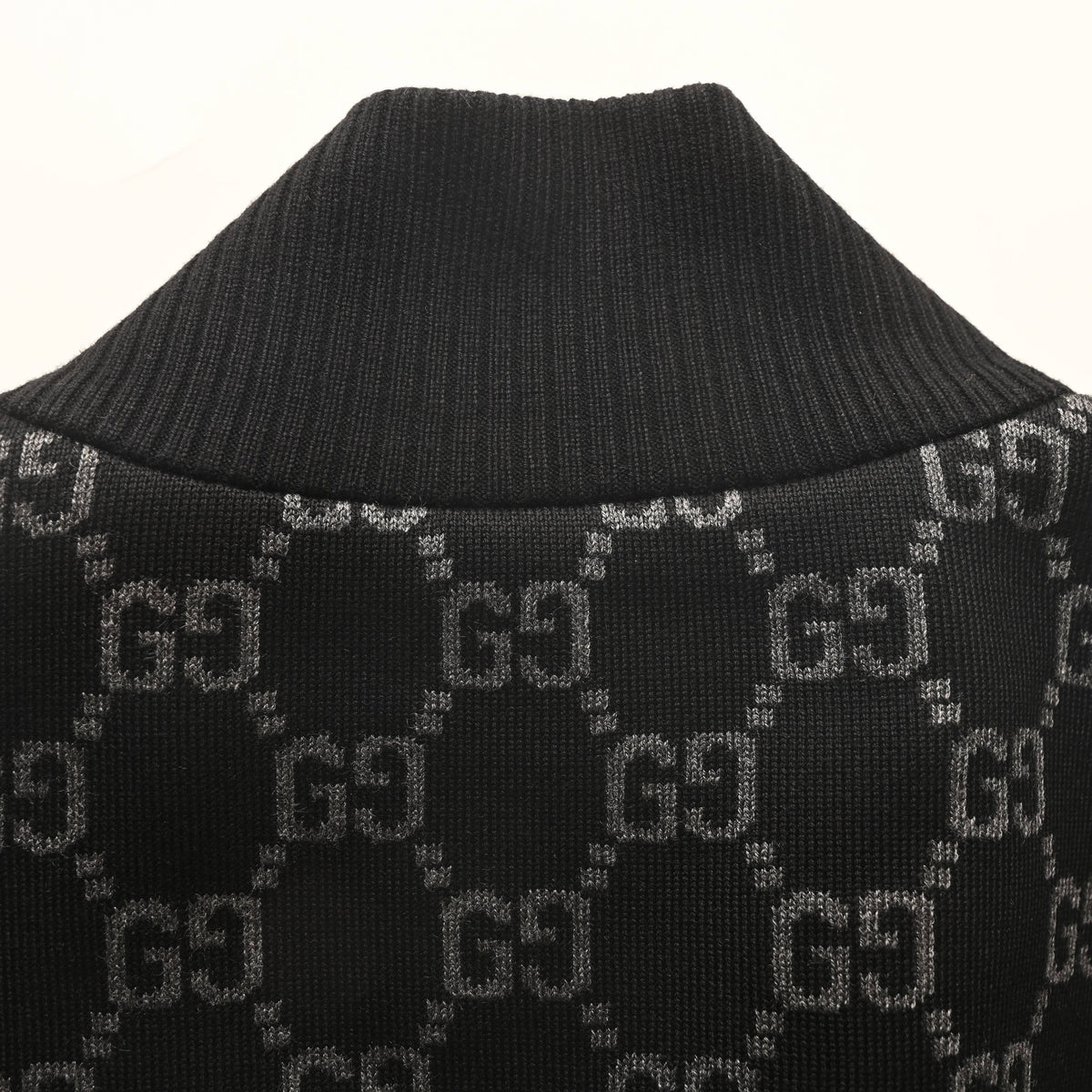 Gucci GG Monogram Jacquard Knit Bomber Jacket
