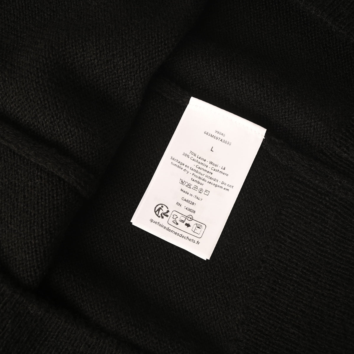 Christian Dior Wool and Cashmere Lettering Jacquard Sweater, Statement Knitwear for Smart Casual Looks