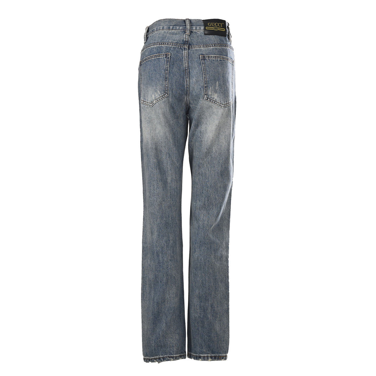 Gucci 1921 Distressed Washed Denim Jeans