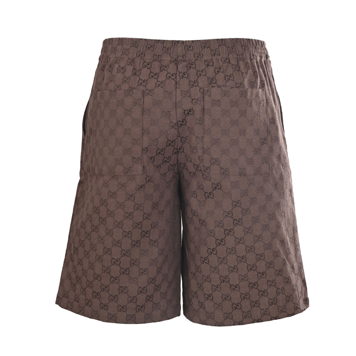 Gucci Brown GG Jacquard Elastic-Waist Shorts