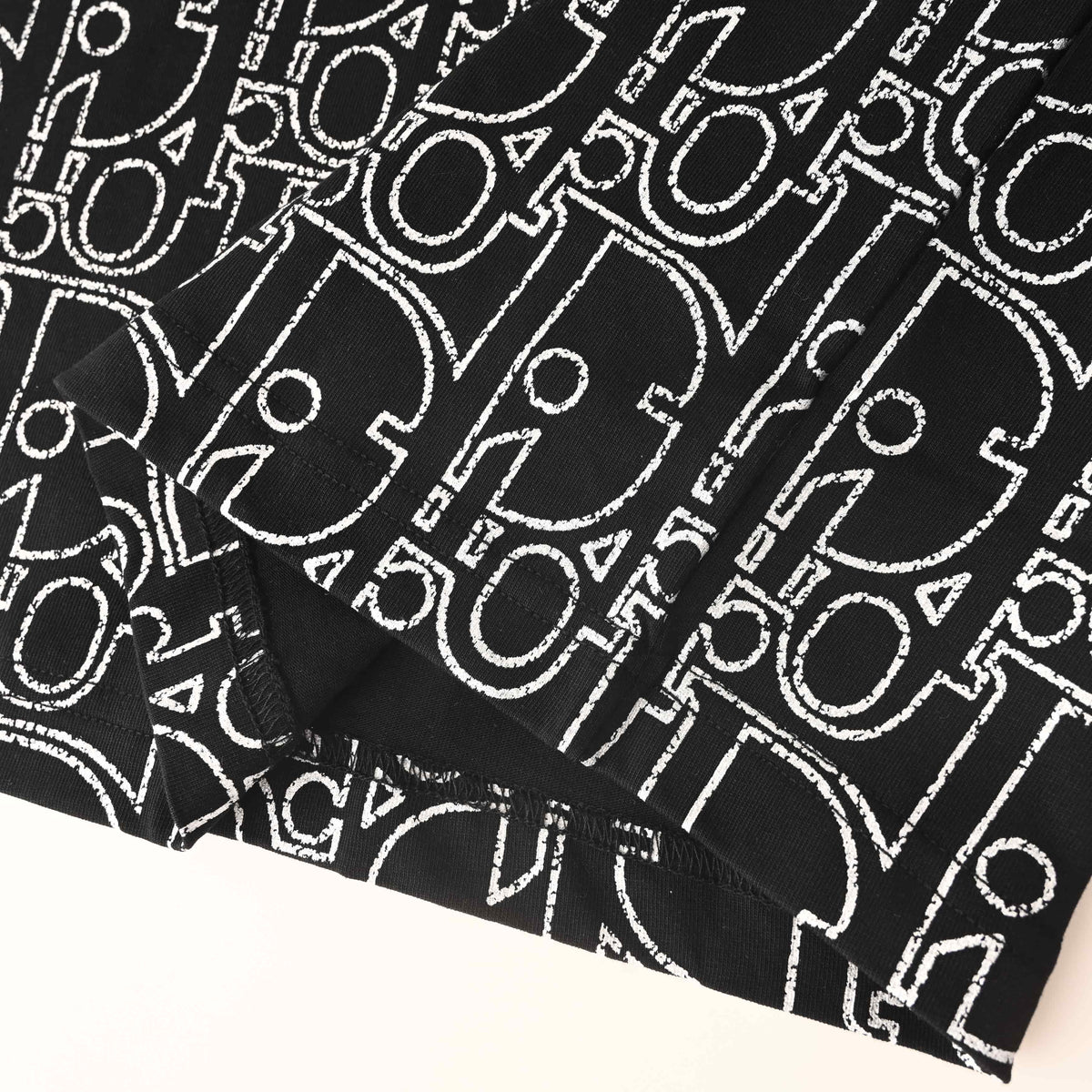 Christian Dior Ombre All-Over Monogram Short-Sleeve T-Shirt with Silver-Tone Thread Detailing