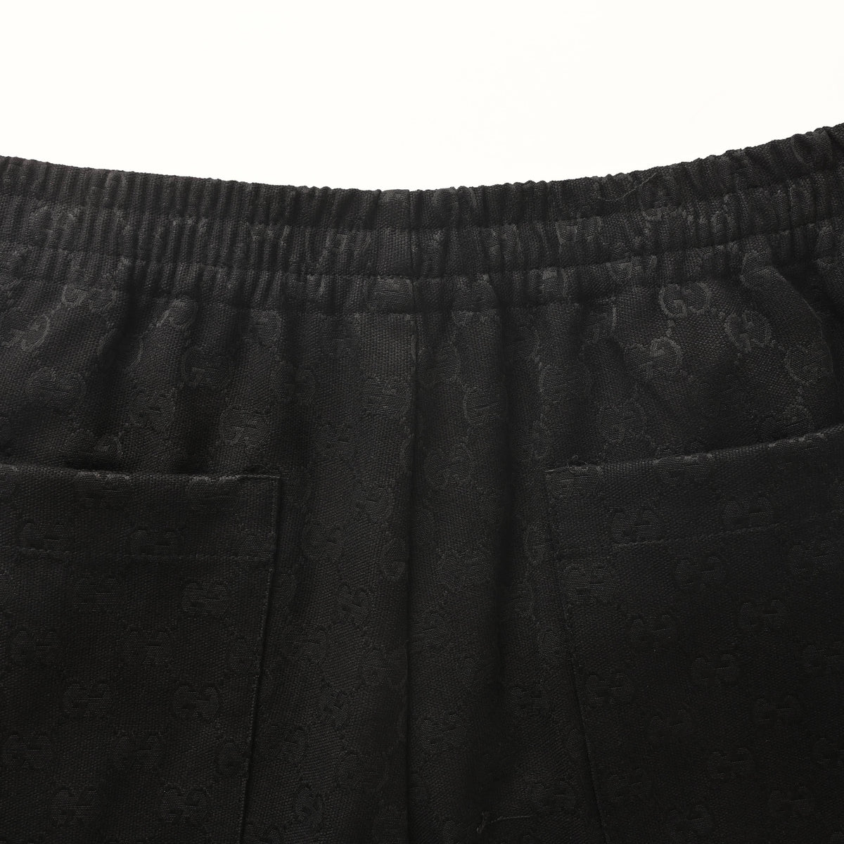 Gucci Black Tonal GG Jacquard Elastic-Waist Shorts