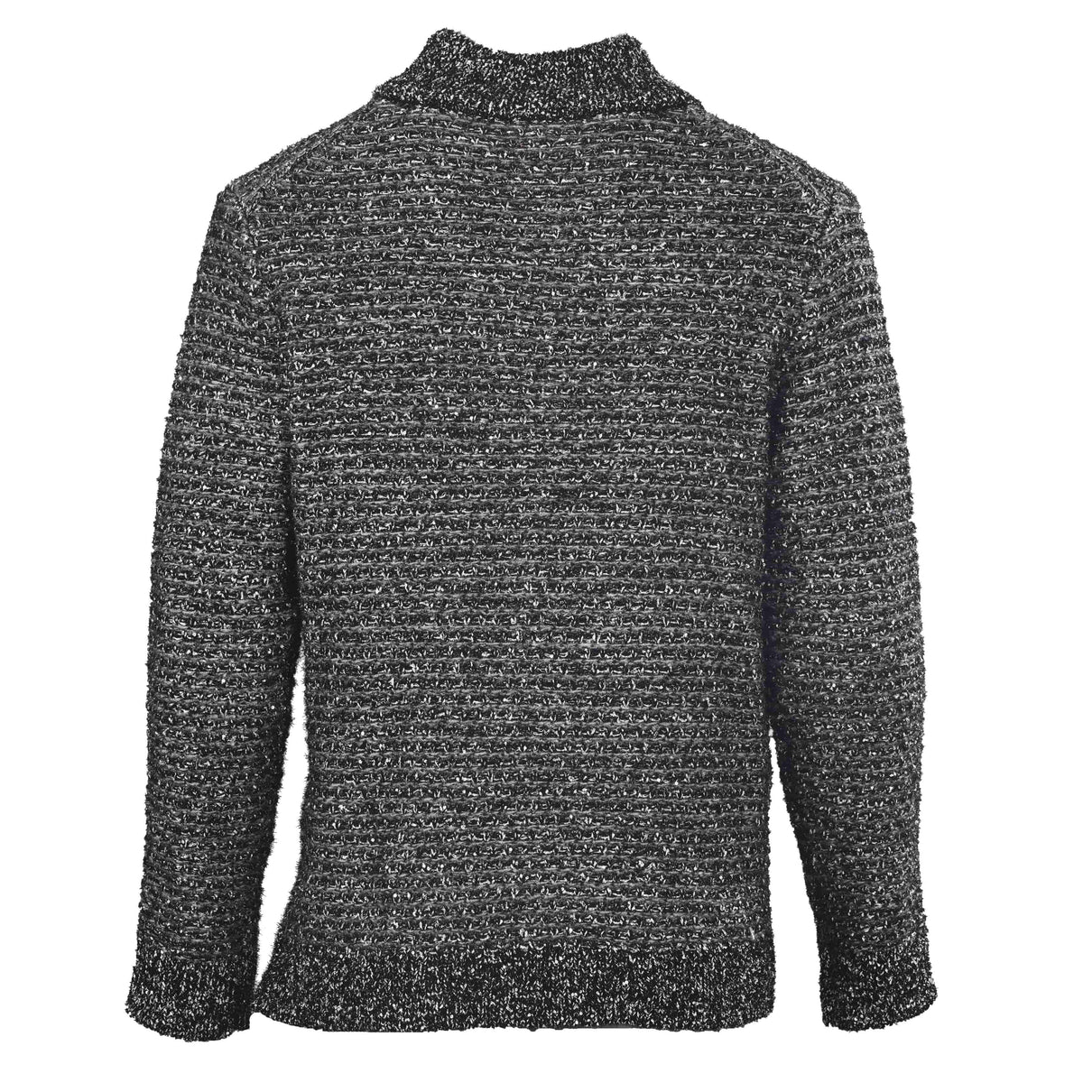 Christian Dior All-Over Sequin Wool Blend Tweed Knit Sweater, Textured Statement Knitwear
