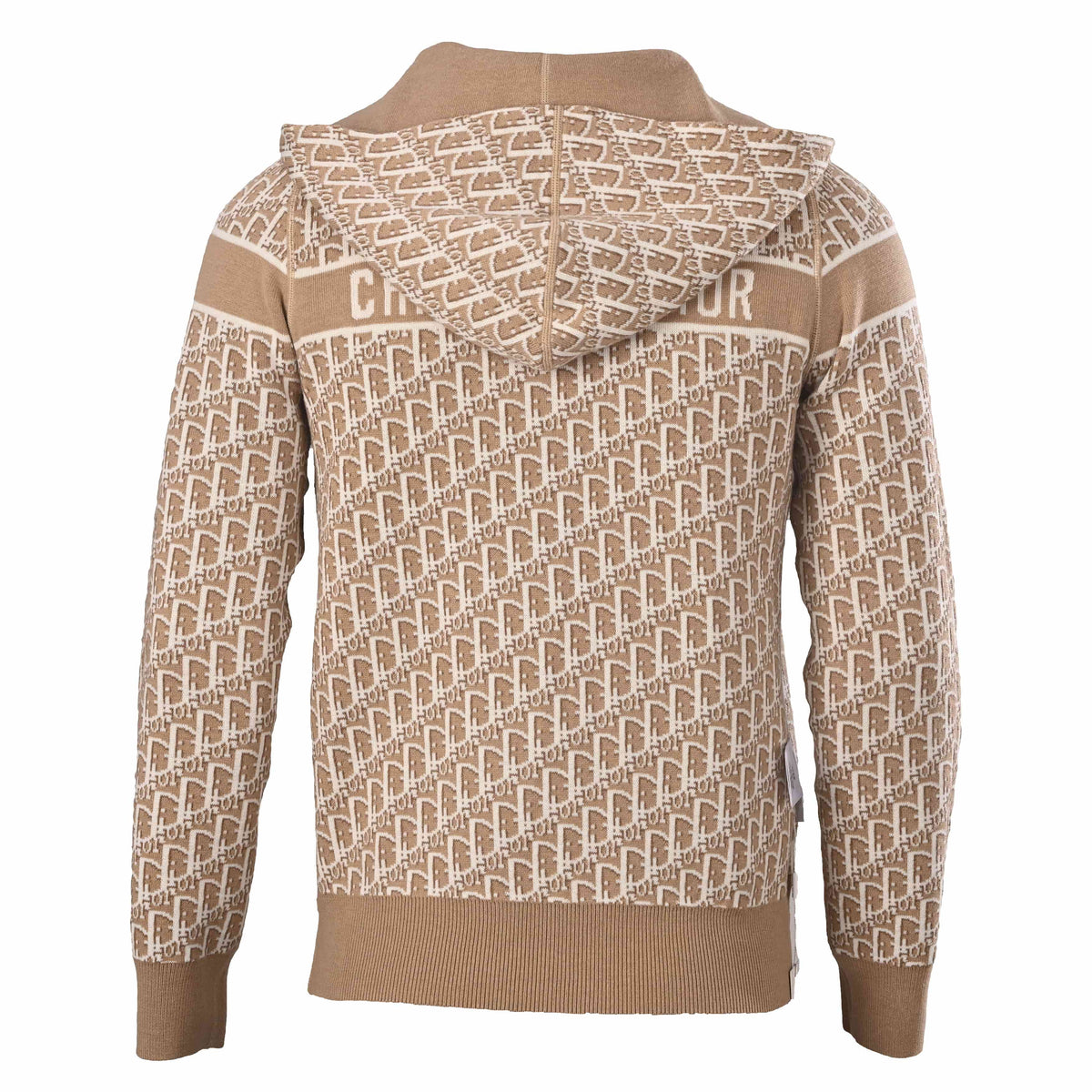 Christian Dior Monogram Jacquard Reversible Cashmere Knit Jacket for Statement Casual Layering