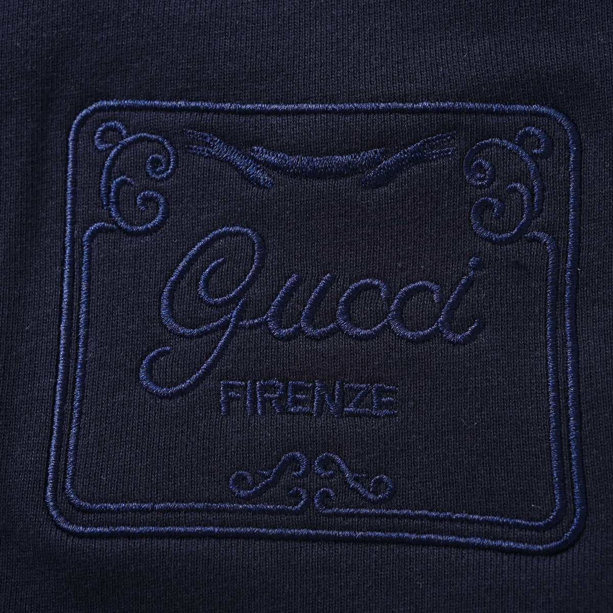 Gucci Navy Tonal Logo Patch Drawstring Shorts