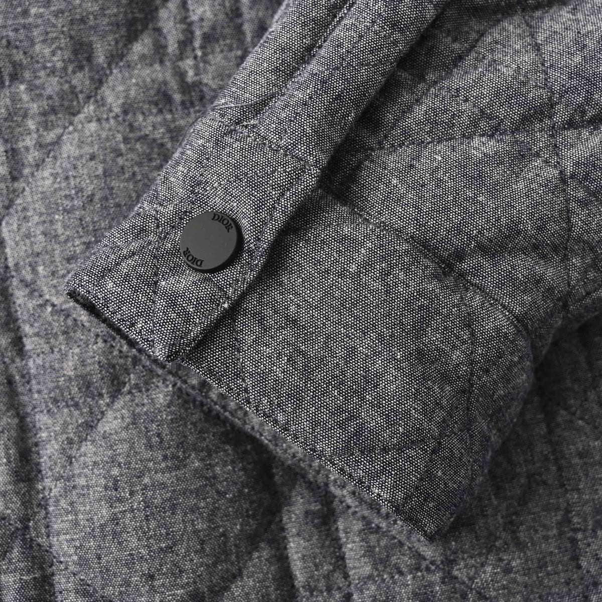 Christian Dior CD Leather Patch Diamond-Quilted Padded Jacket | Winter Layering Outerwear