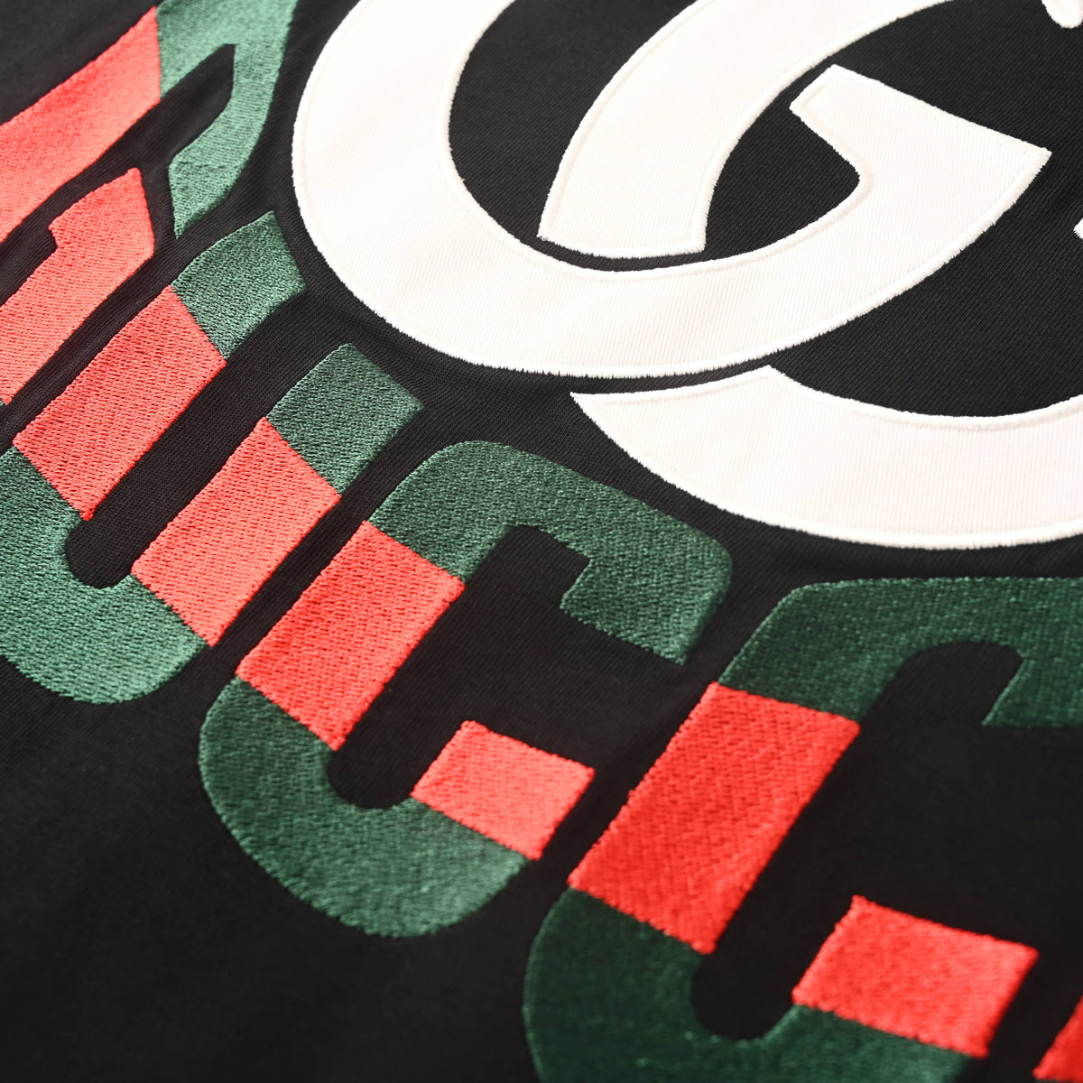 Gucci Black GG Logo Relaxed-Fit Crewneck T-Shirt