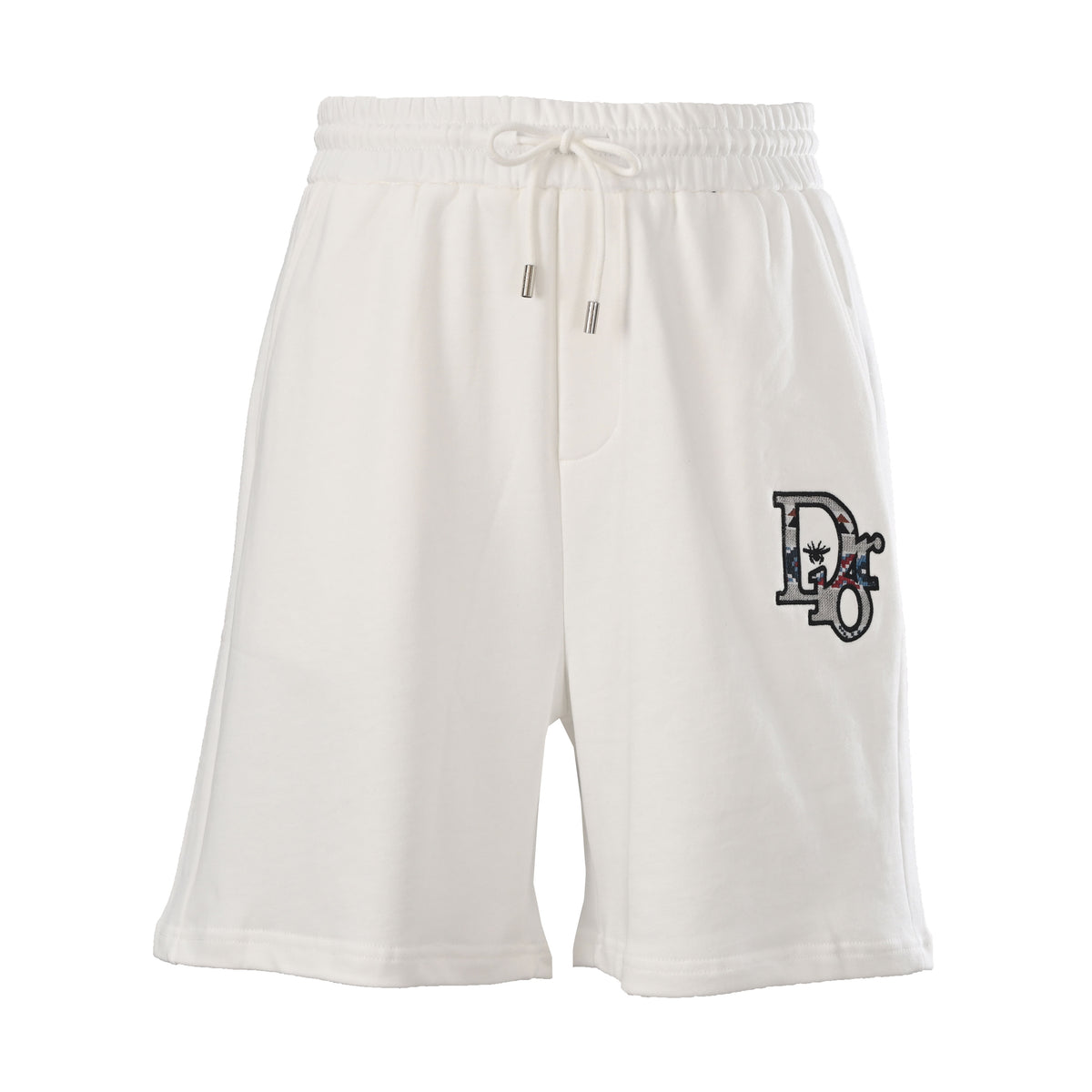 Christian Dior Bee Logo Embroidered Shorts, Signature Emblem Detail for Casual Summer Outfits